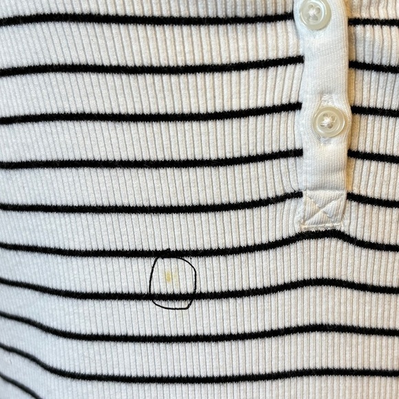 PACT Organic Cotton Favorite Rib Henley Short Sleeve Top Large - Picture 11 of 12